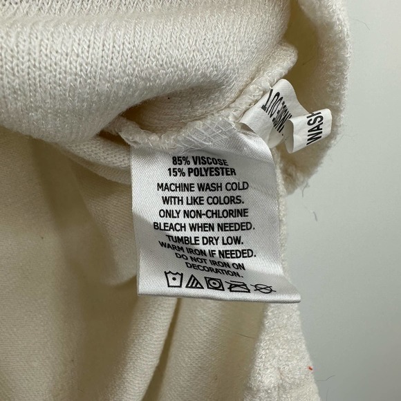 Royce Brand Size Small white cream terry cloth like sweater sweatshirt Chill - Picture 5 of 5
